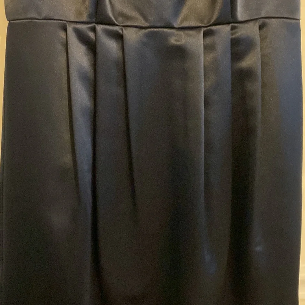 NWT Michael Kors Sz 2 Satin Navy Blue (Black?) Dress Party Prom Wedding Party MK - Picture 13 of 16